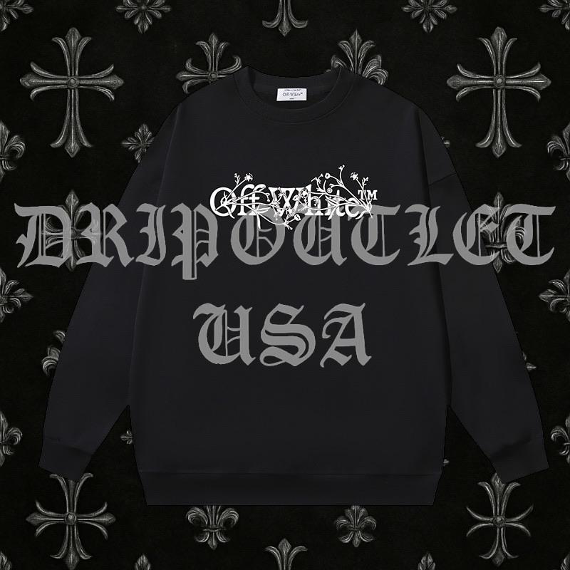 Off White Bookish Flower Skate Sweater - Black