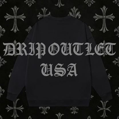 Off White Bookish Flower Skate Sweater - Black