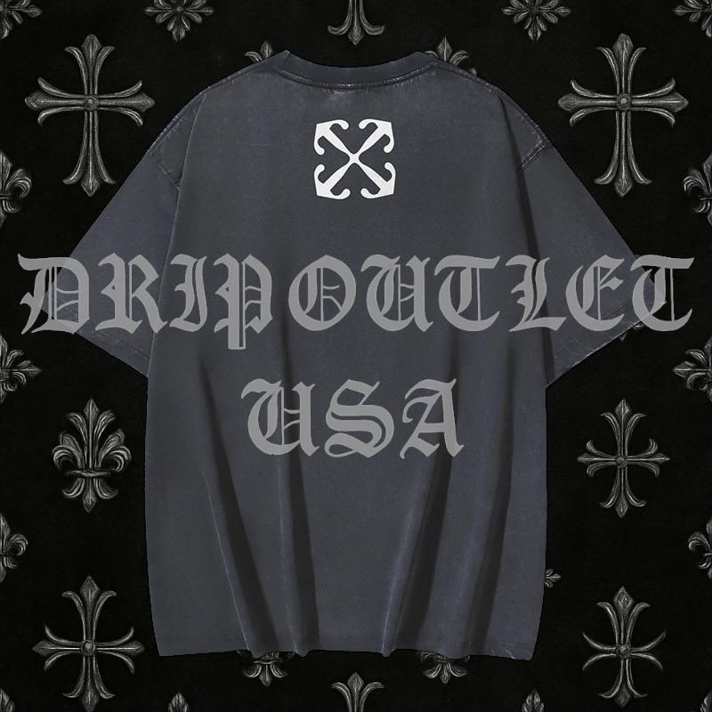 Off-White Colorful Virgin Oil Painting Short Sleeve Tee