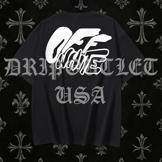 Off-White Hand Drawn Script T-Shirt - Black