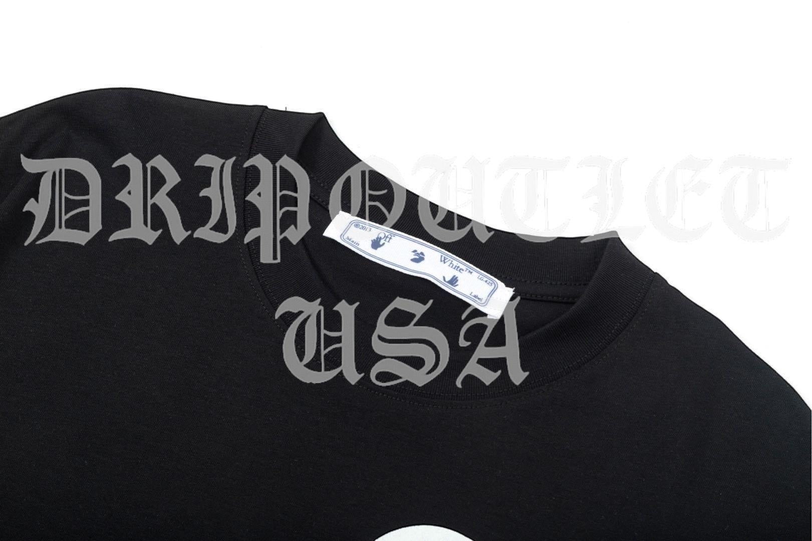 Front and back half logo skate short sleeve t-shirt - Black