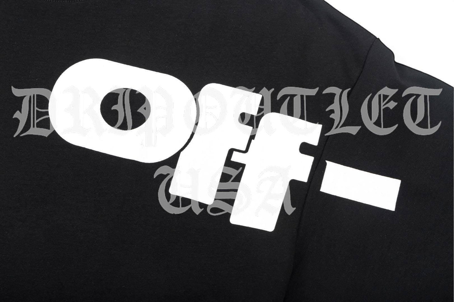 Front and back half logo skate short sleeve t-shirt - Black