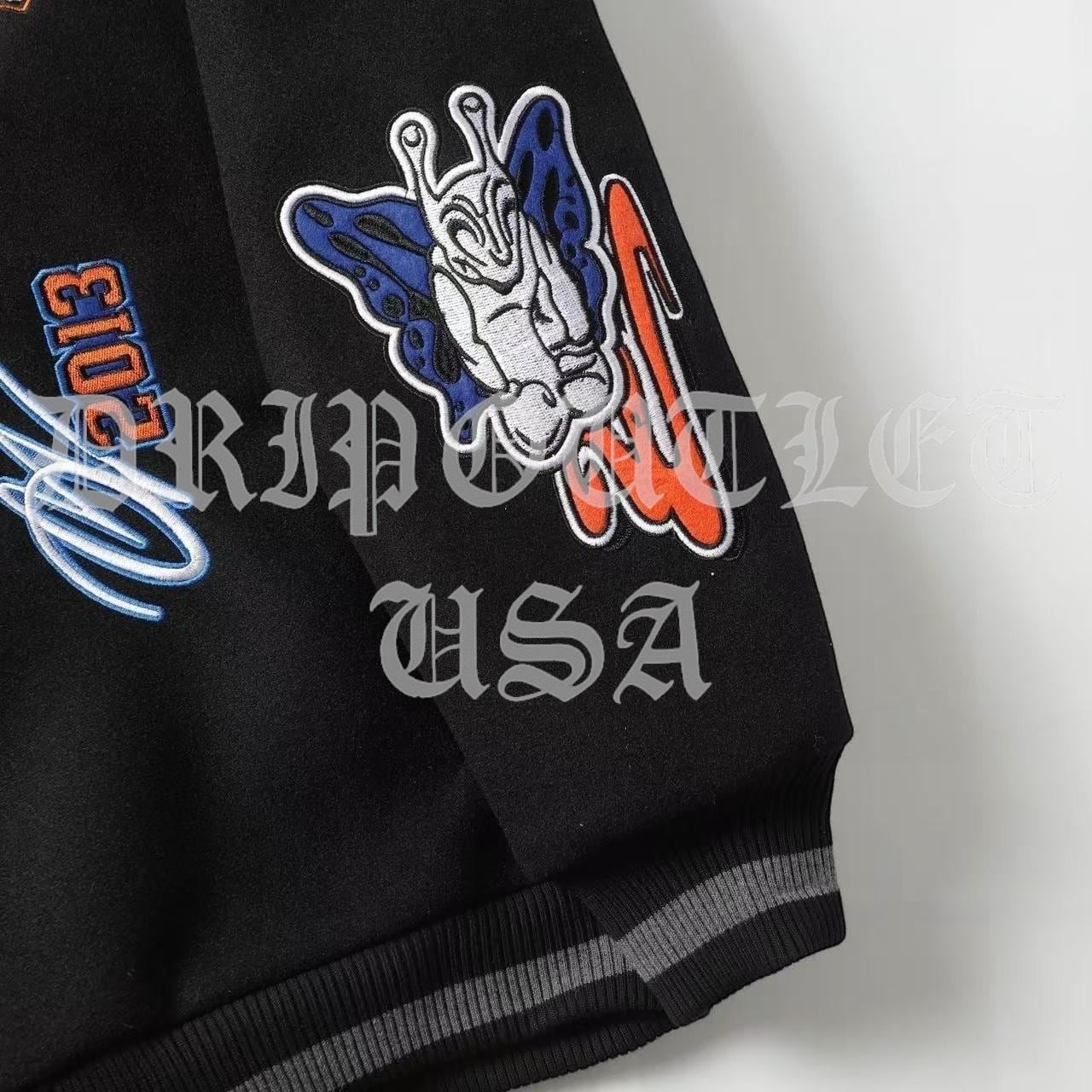 Off-White Varsity Bomber Jacket 'Black/Multicolor'