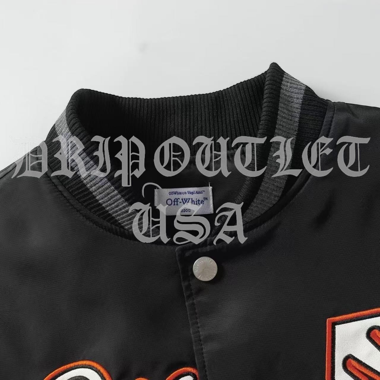 Off-White x Paris Hilinski Eagle Lettermen Jacket - Black