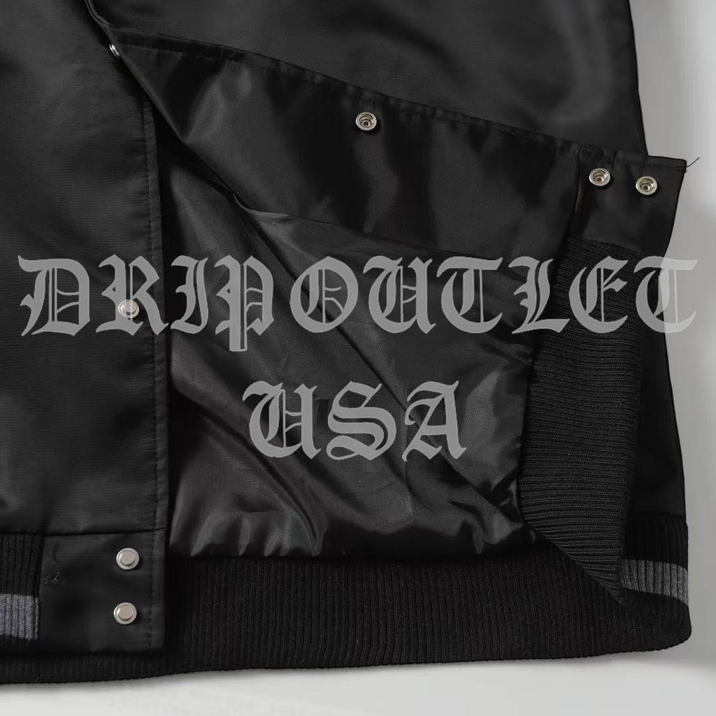 Off-White x Paris Hilinski Eagle Lettermen Jacket - Black