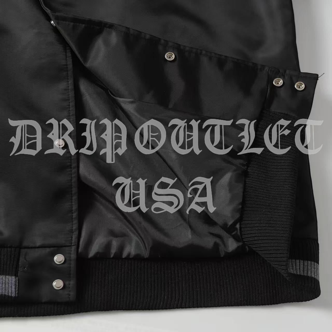 Off-White x Paris Hilinski Eagle Lettermen Jacket - Black