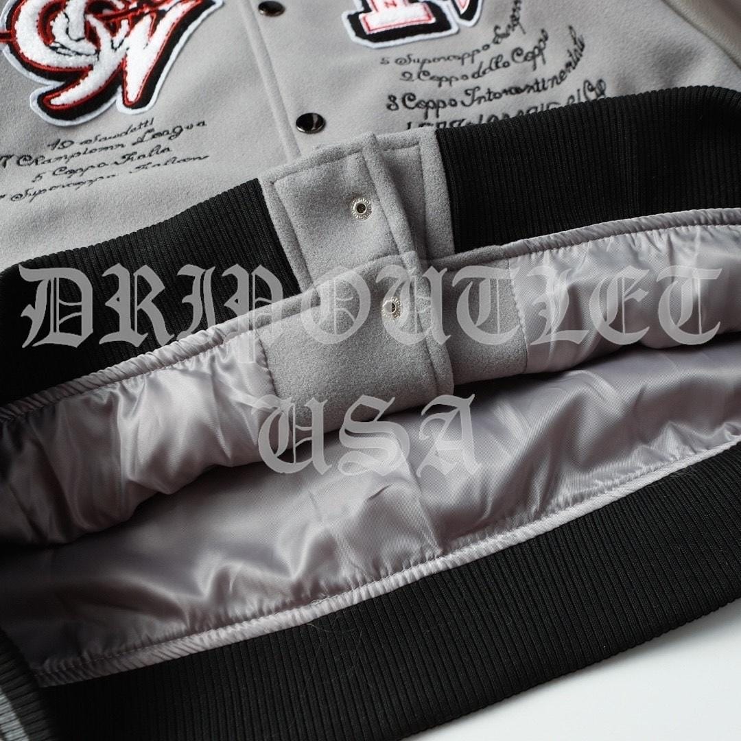 Off White AC Milan Wool Varsity Jacket