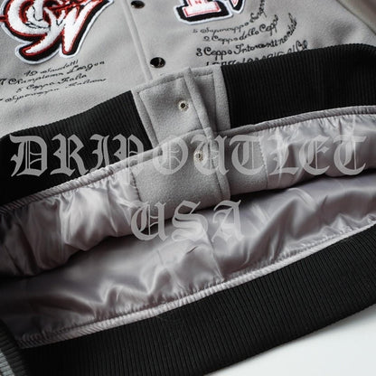 Off White AC Milan Wool Varsity Jacket