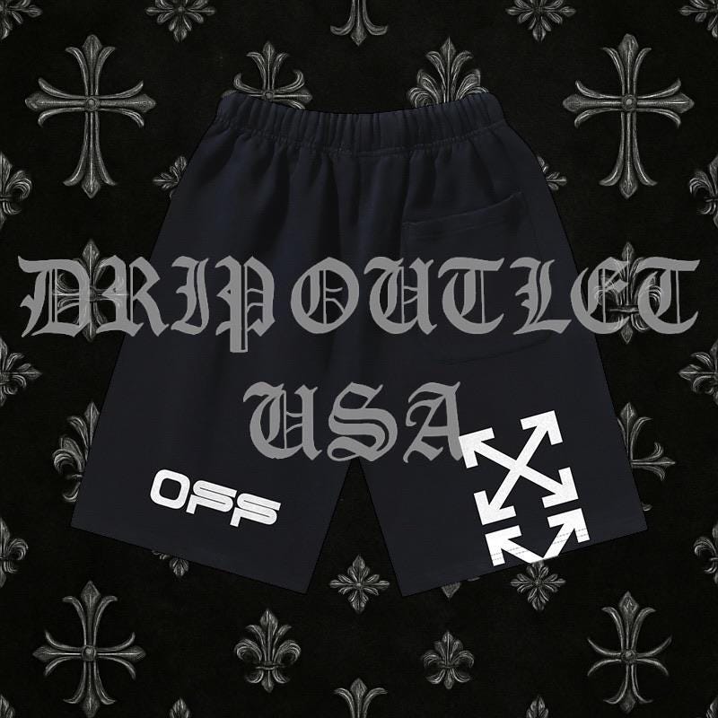 OFF-WHITE Hand Logo Print Sweat Shorts