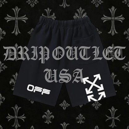 OFF-WHITE Hand Logo Print Sweat Shorts