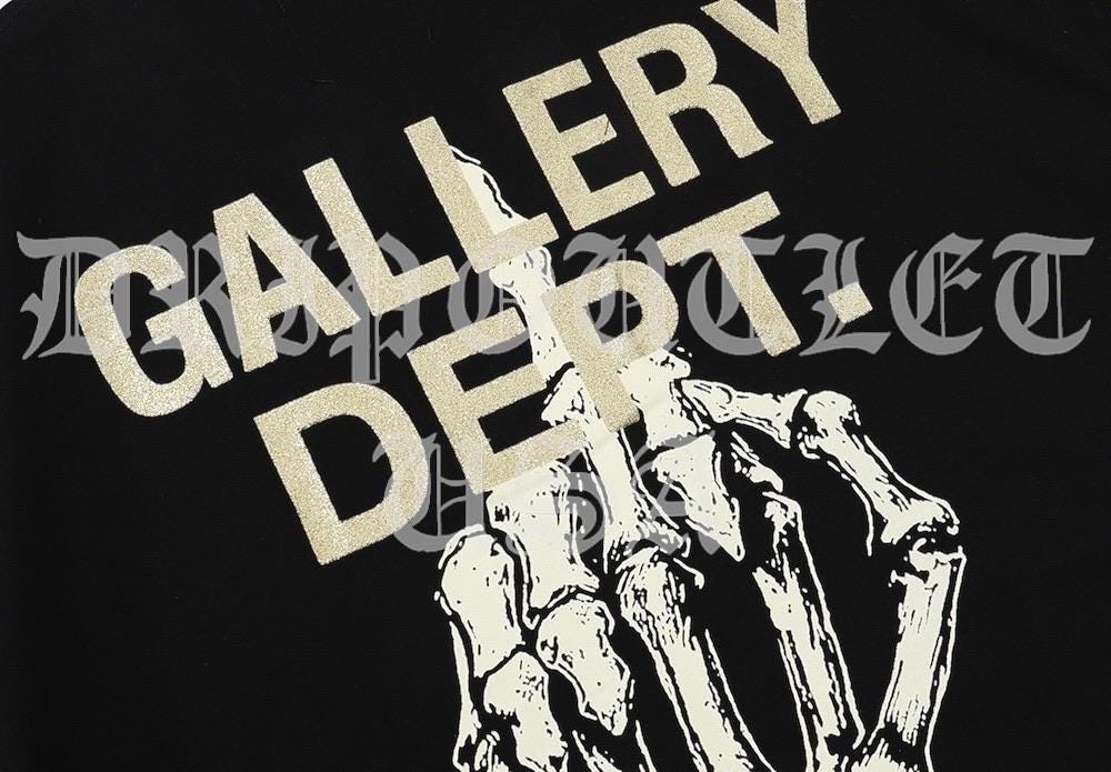 Gallery Dept. Skeleton Hand Finger Tee Shirt