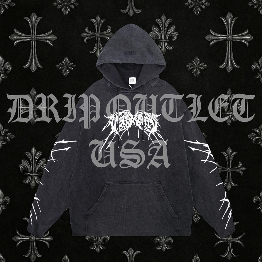 VETEMENTS 'Black Death Metal' Hoodie
