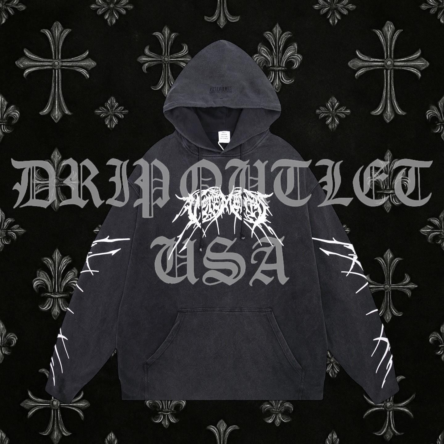 VETEMENTS 'Black Death Metal' Hoodie