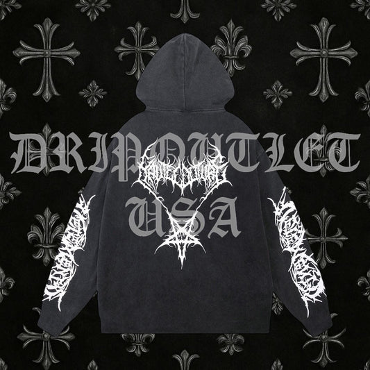 VETEMENTS 'Black Death Metal' Hoodie