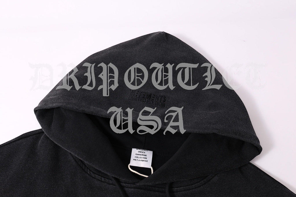 VETEMENTS 'Black Death Metal' Hoodie