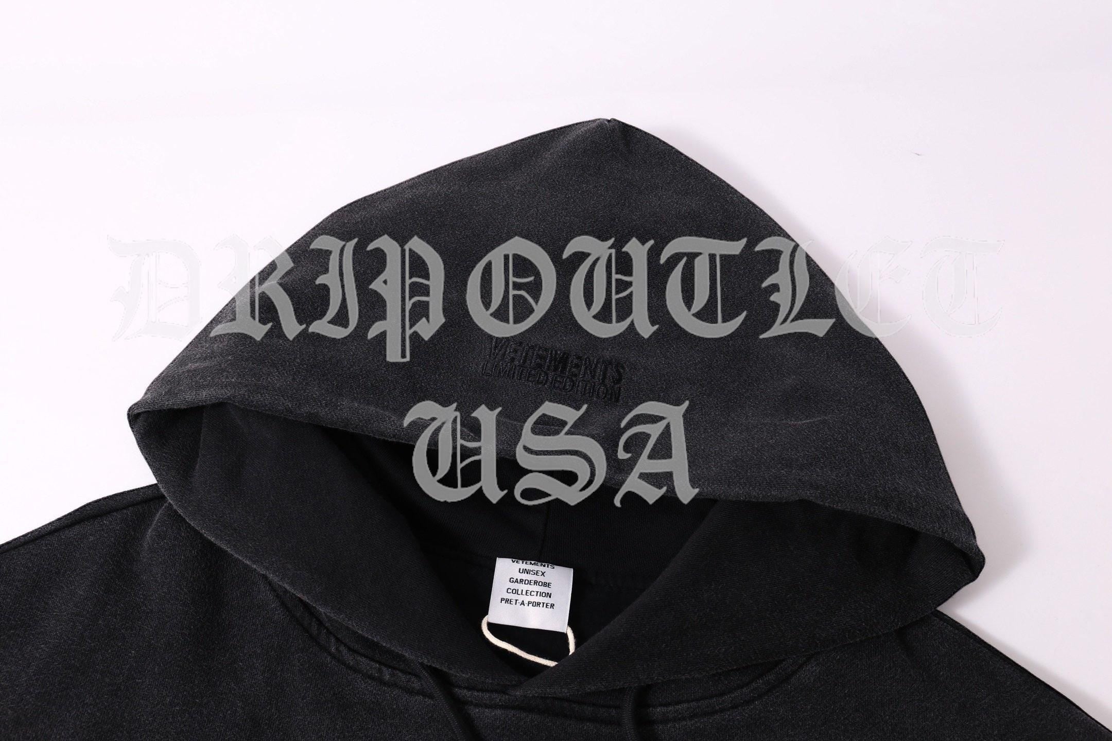 VETEMENTS 'Black Death Metal' Hoodie
