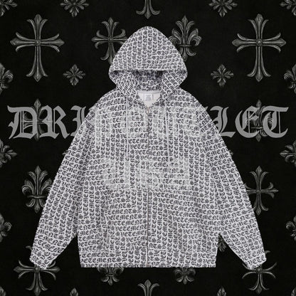 VETEMENTS Gray / Grey Gothic Monogram Hoodie