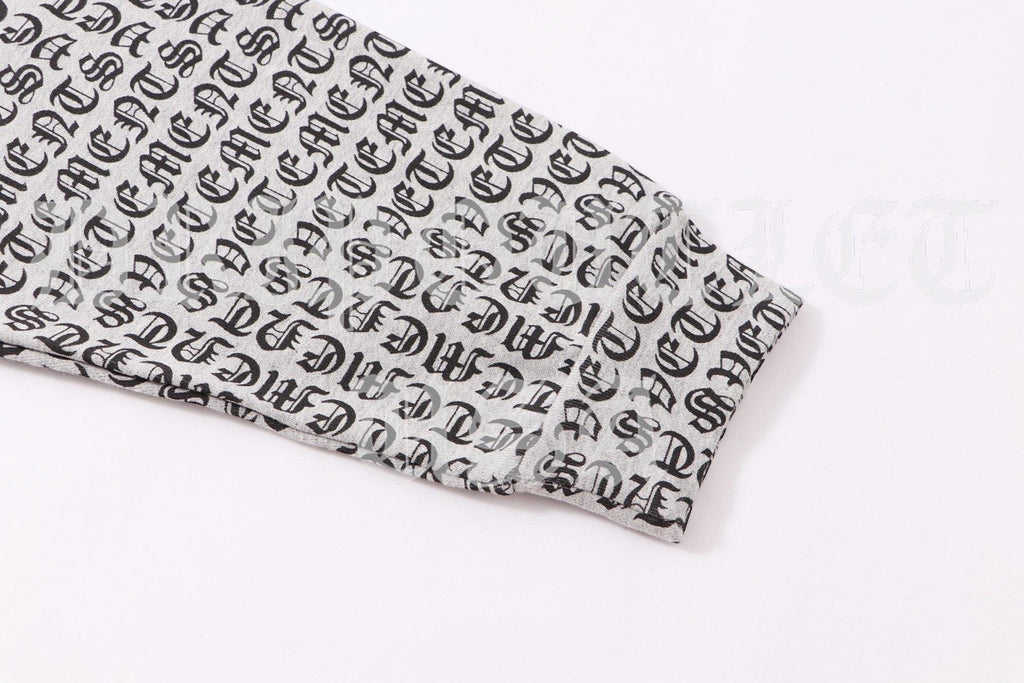 VETEMENTS Gray / Grey Gothic Monogram Hoodie