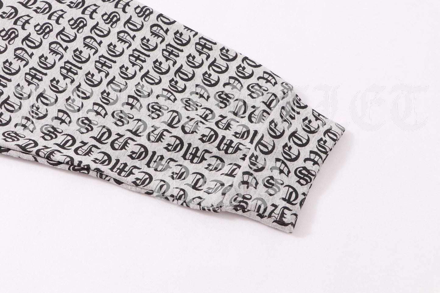 VETEMENTS Gray / Grey Gothic Monogram Hoodie