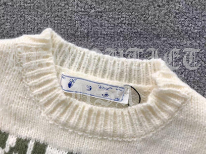 Off-White Black Cat Sweat Shirt Sweater - Cream