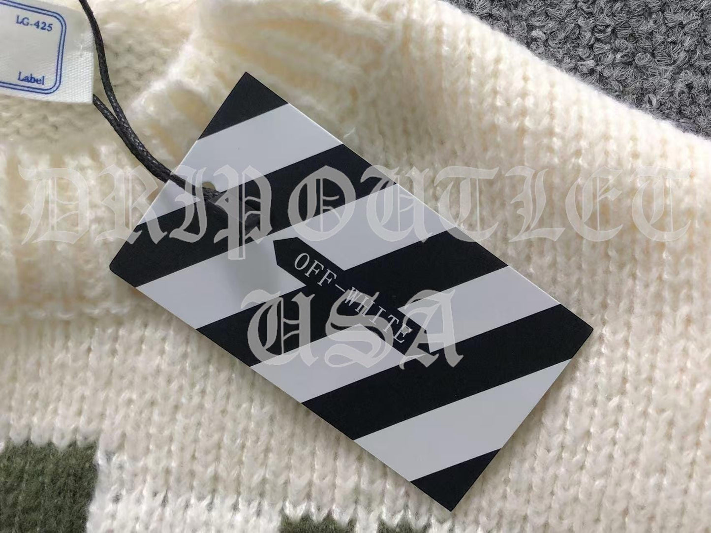 Off-White Black Cat Sweat Shirt Sweater - Cream