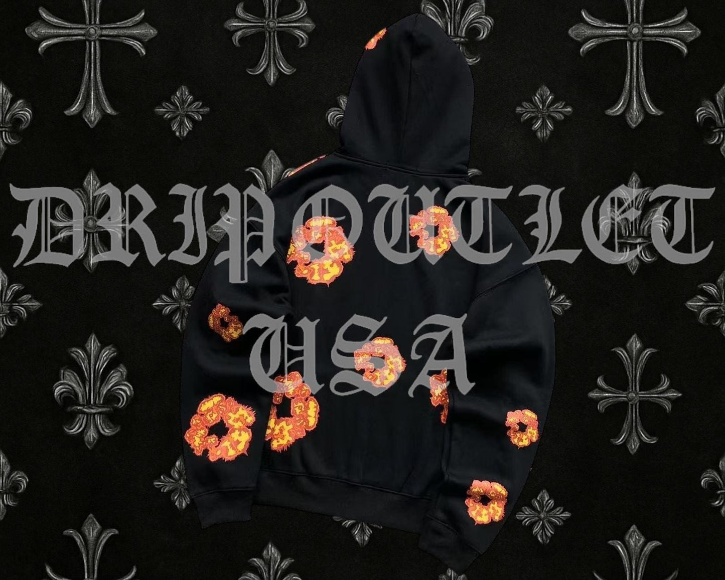 Denim Tears x Offset Wreath Hoodie - 'Black' / 'White'