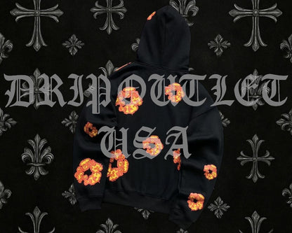 Denim Tears x Offset Wreath Hoodie - 'Black' / 'White'
