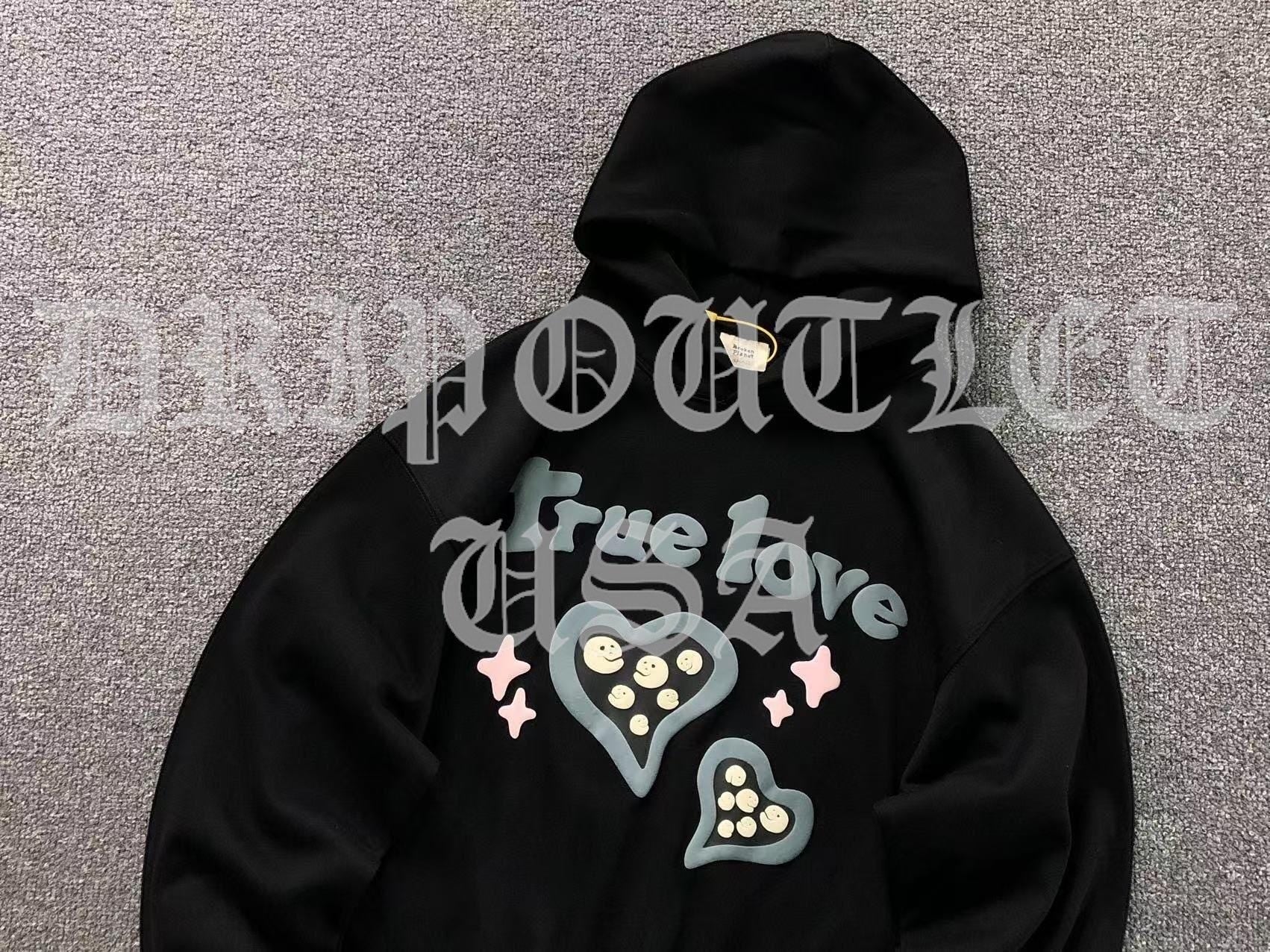 Broken Planet "True Love is Hard To Find" Hoodie - Black
