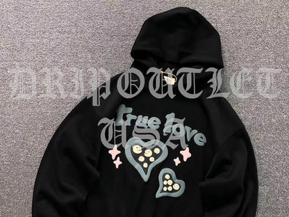Broken Planet "True Love is Hard To Find" Hoodie - Black