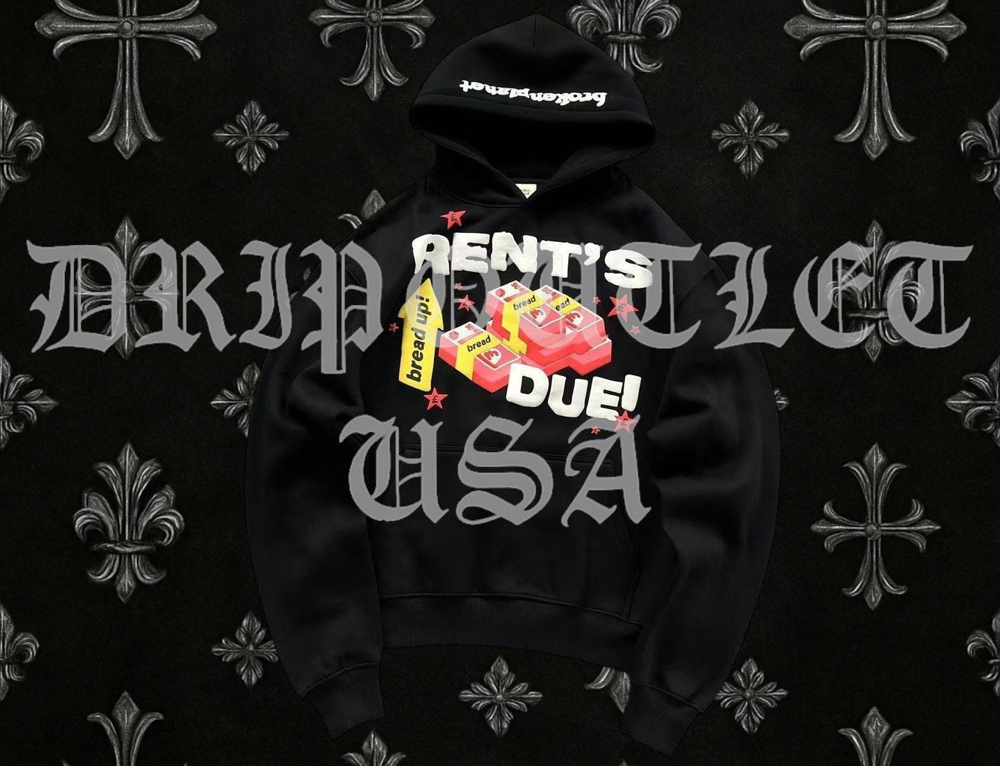 Broken Planet "Rent's Due!" Hoodie - Black