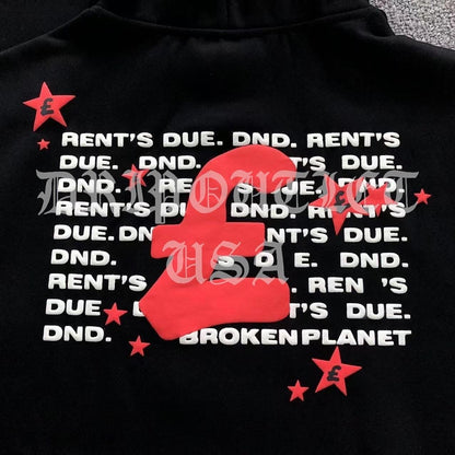 Broken Planet "Rent's Due!" Hoodie - Black