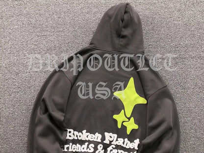 Broken Planet "Different Worlds, Friends and Family" Hoodie - Grey / Gray