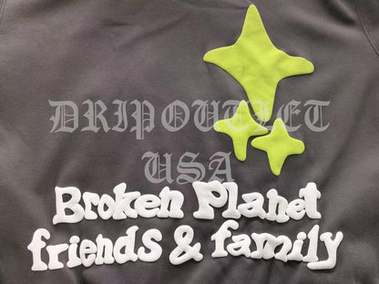 Broken Planet "Different Worlds, Friends and Family" Hoodie - Grey / Gray
