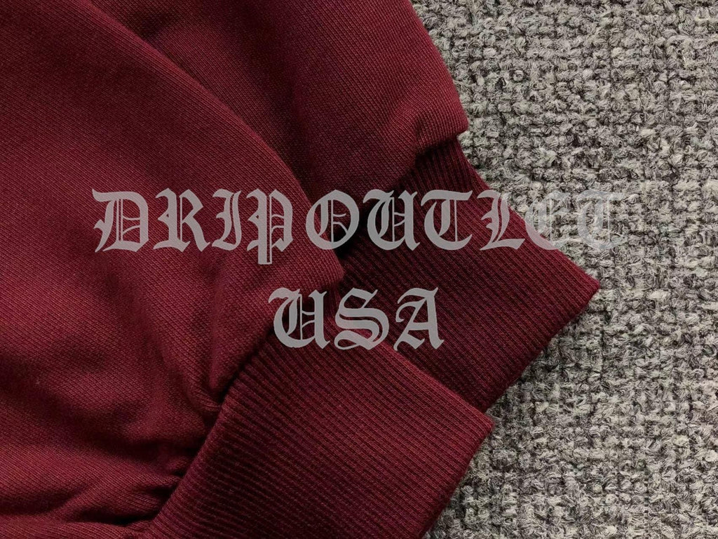 VETEMENTS "LIMITED EDITION" Embroidered Logo Hoodie - Maroon / Burgundy