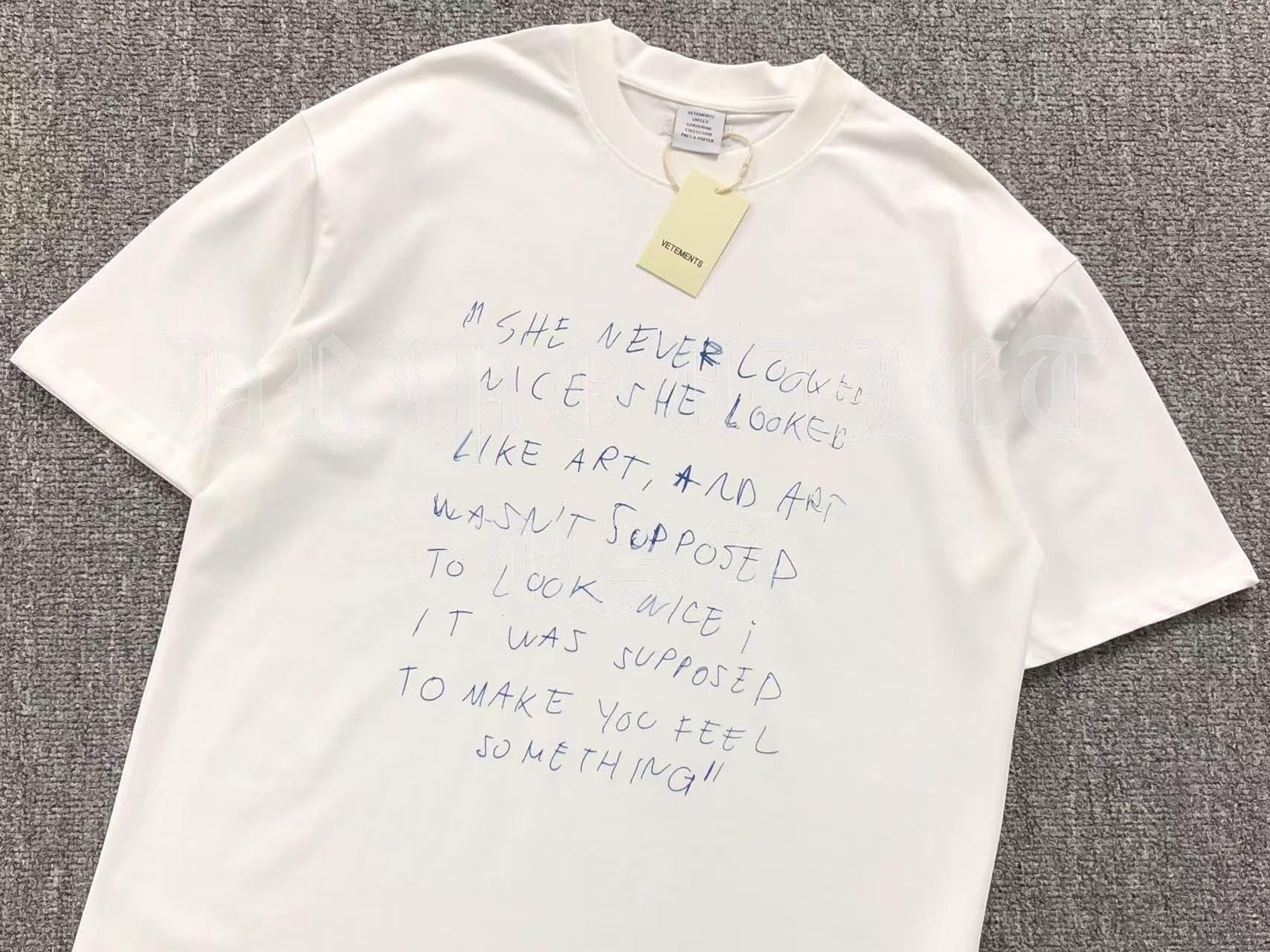 VENETEMENTS "Art Wasn't Suppose To Look Nice" Tee-Shirt - White