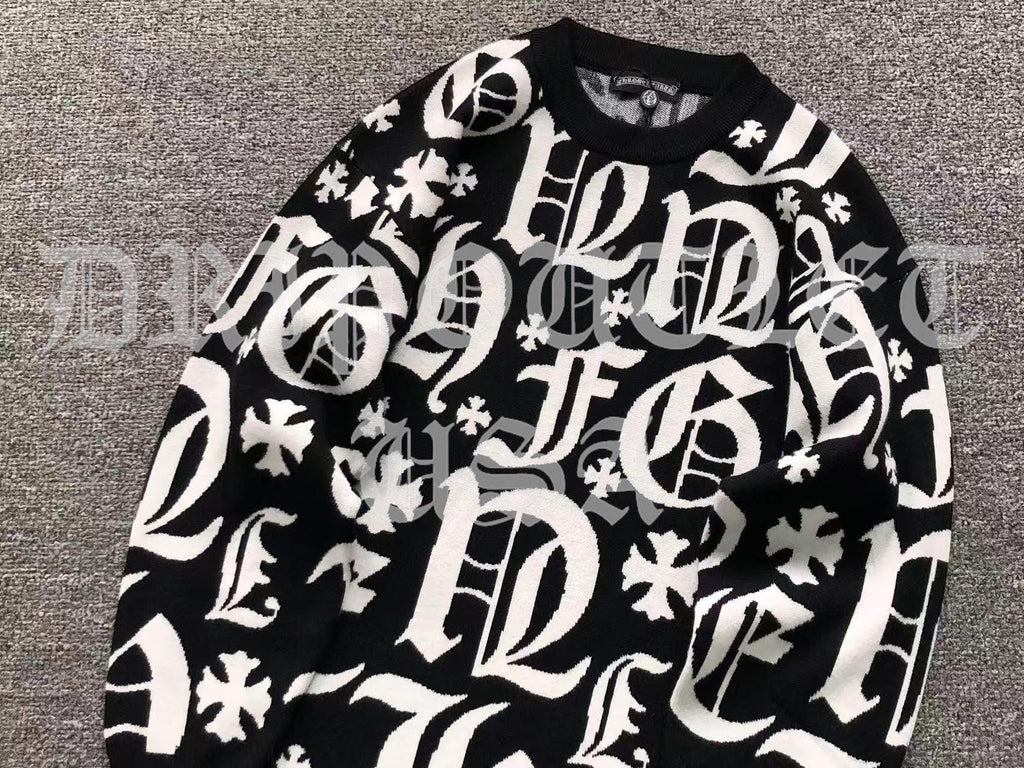 Chrome Hearts Knitted Monogram Logo Sweatshirt Sweater