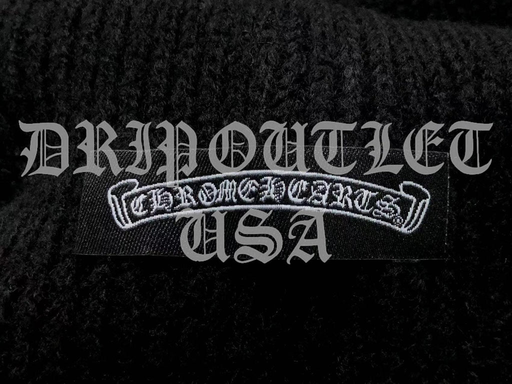 Chrome Hearts Cross Beanie Cap - Black / Cream / Brown