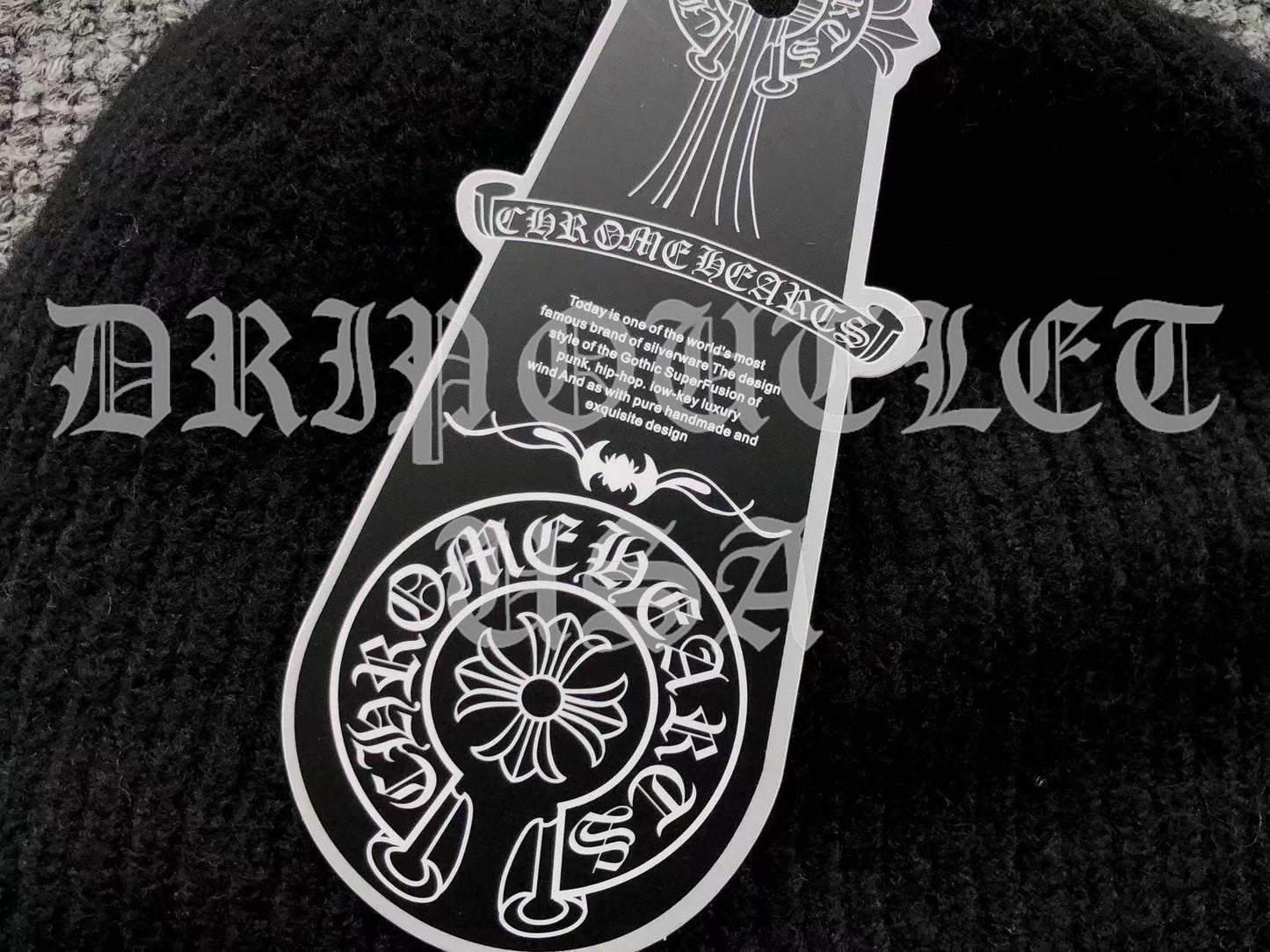 Chrome Hearts Cross Beanie Cap - Black / Cream / Brown