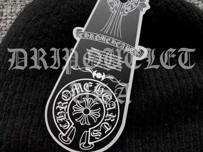 Chrome Hearts Cross Beanie Cap - Black / Cream / Brown