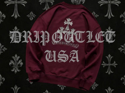 Chrome Hearts Triple Cross Long Sleeve T Shirt - Black / Red / White / Gray