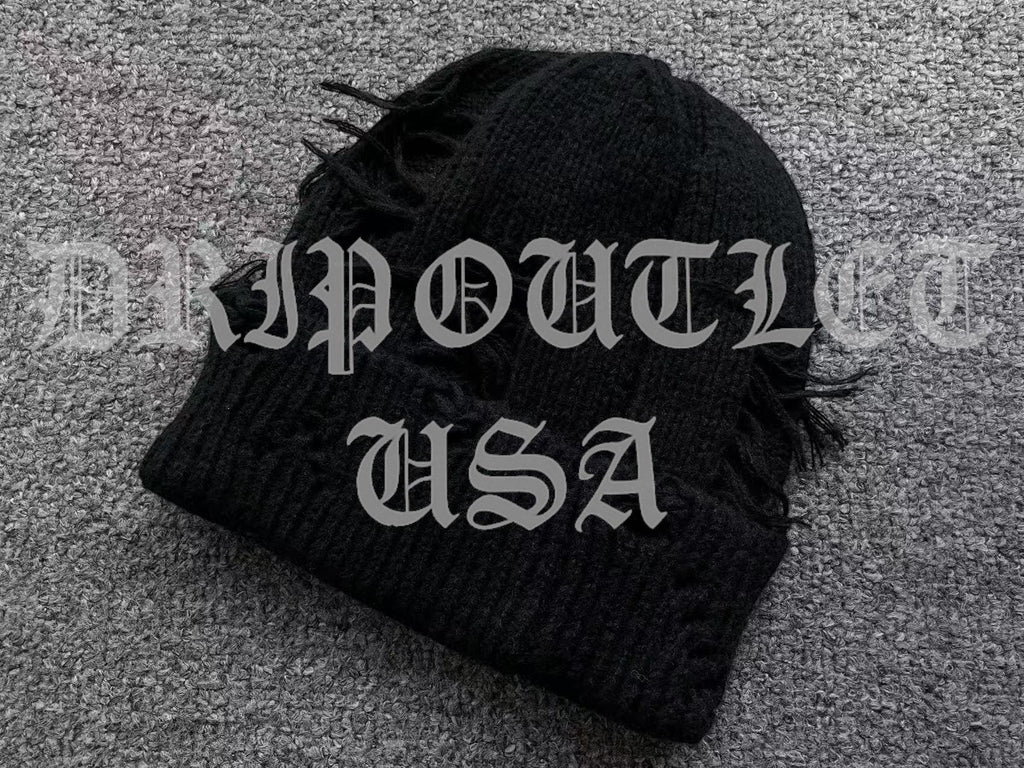 Chrome Hearts Leather Cross Beanie Cap - Cream / Gray / Beige / Green / Black