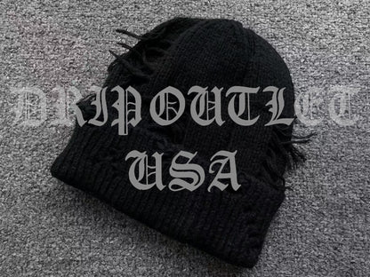 Chrome Hearts Leather Cross Beanie Cap - Cream / Gray / Beige / Green / Black