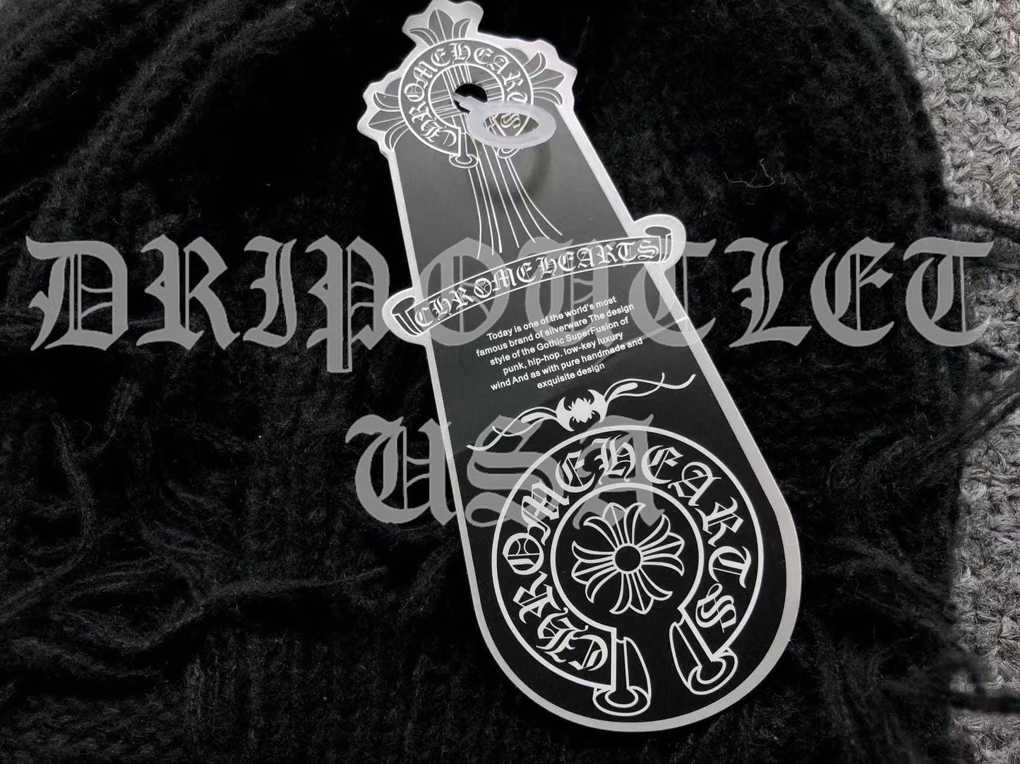 Chrome Hearts Leather Cross Beanie Cap - Cream / Gray / Beige / Green / Black