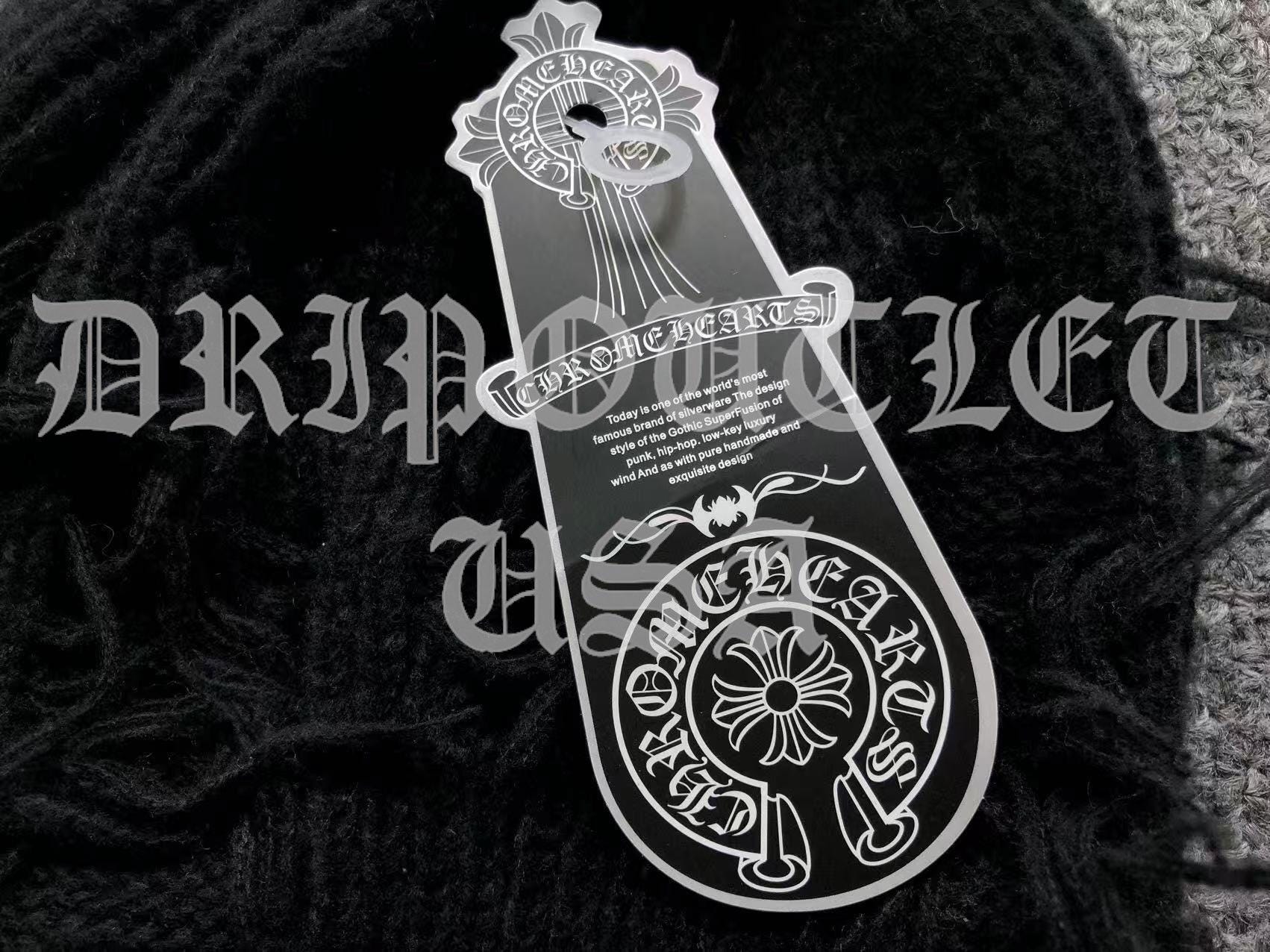 Chrome Hearts Leather Cross Beanie Cap - Cream / Gray / Beige / Green / Black