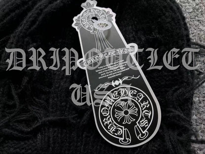 Chrome Hearts Leather Cross Beanie Cap - Cream / Gray / Beige / Green / Black