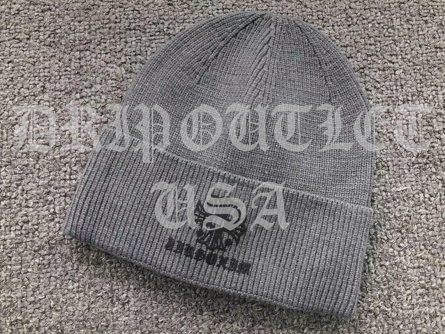 Chrome Hearts Logo Beanie Cap - Black / Gray / Cream / Brown / Navy