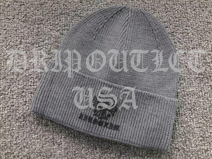 Chrome Hearts Logo Beanie Cap - Black / Gray / Cream / Brown / Navy