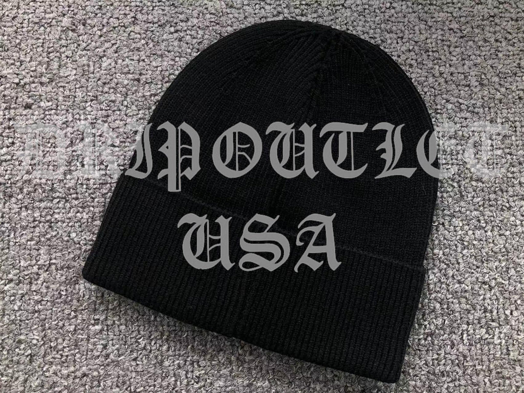 Chrome Hearts Logo Beanie Cap - Black / Gray / Cream / Brown / Navy