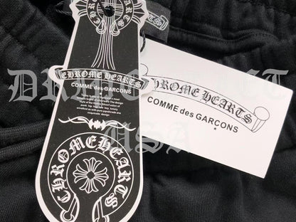 Chrome Hearts CH Logo Shorts - Black/Pink /  White/Pink