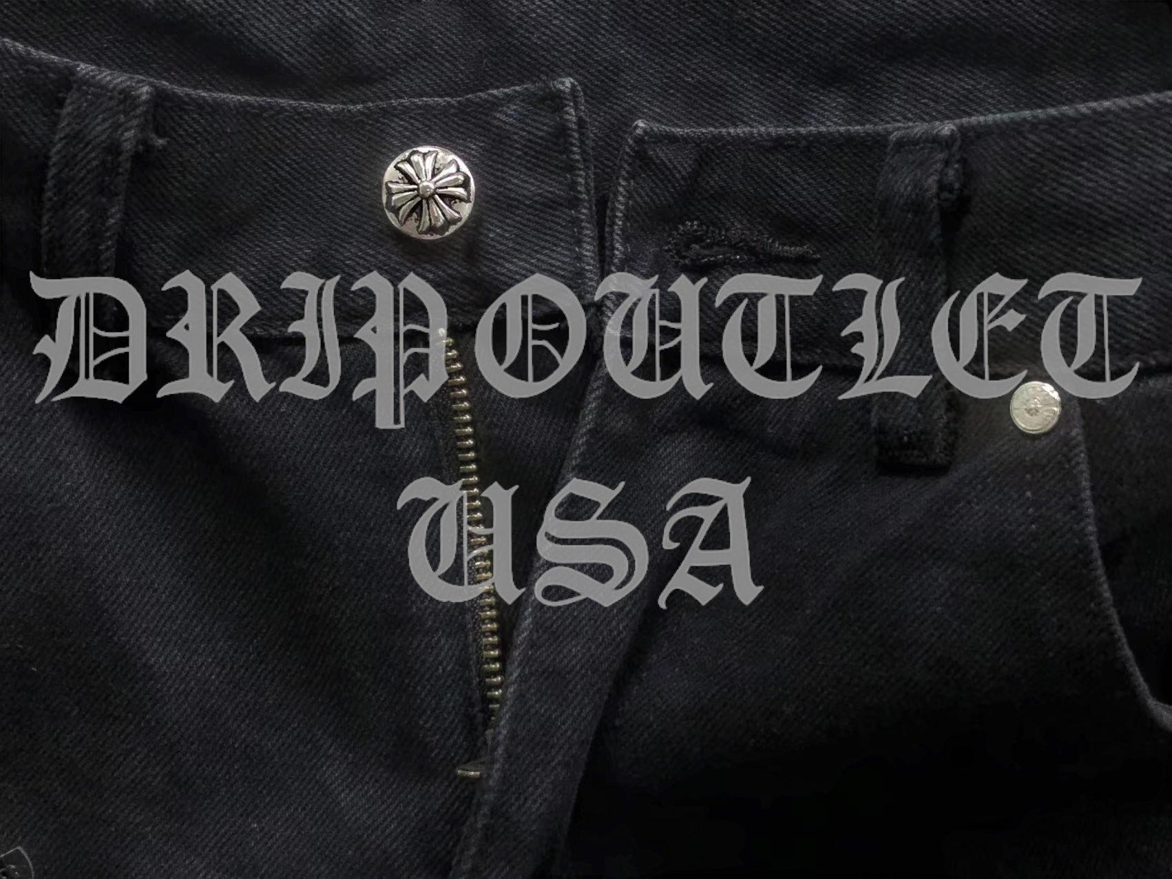 Chrome Hearts Denim Leather Cross Jeans Shorts